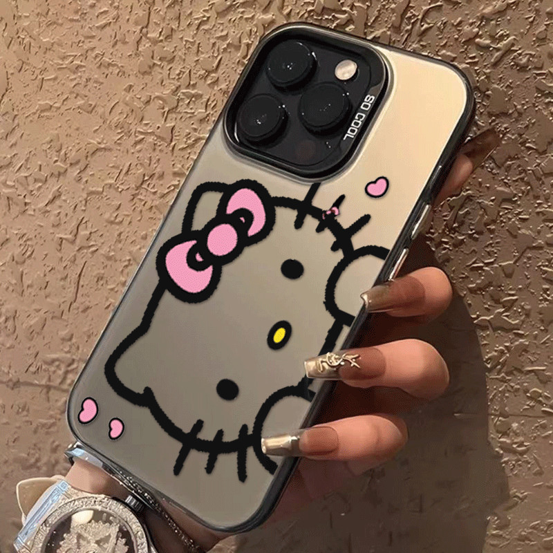 Capa Fosca para Redmi A2 12 13 POCO X3 X5 Note 11 12 13 Com Olá Kitty Anti-impac