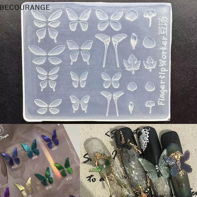 BEC Alta Transparência Borboleta 3d Molde De Silicone Decoração Da Arte Do Prego Unhas Diy Design Modelo NG
