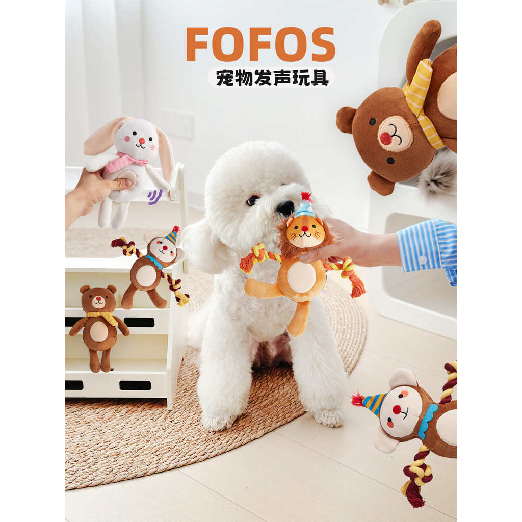 FOFOS cão soando brinquedo adulto filhotes rebocador de guerra Molar nó brinquedo acompanhando calmante brinquedo de pel