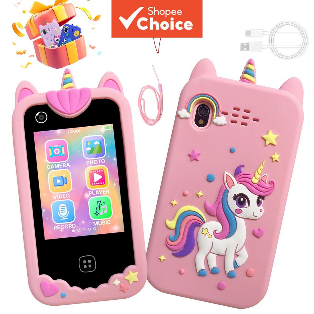 Smartphone Infantil, Presente de Aniversário para Festivais, Celular de Toque Portátil para Crianças de 3 a 10 anos,