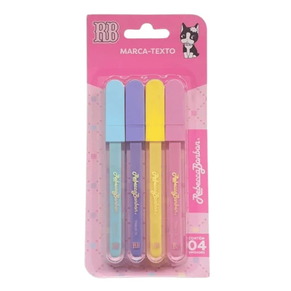 Marca Texto Rebecca Bonbon C/ 4 Unidades - Sky Paper 