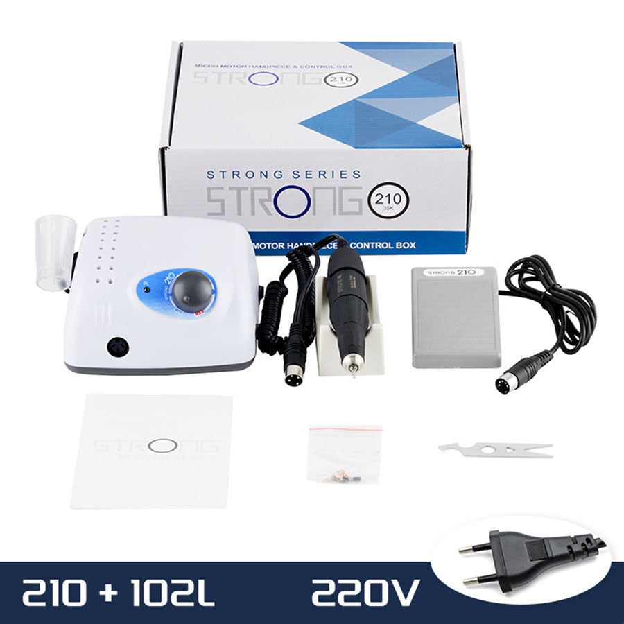 Micro Motor Strong 210 40.000rpm  65w Vire Com A Chave Para 110V / 220V