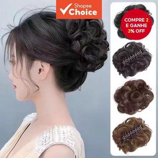 Peruca De Grampo De Cabelo Coreano-Realista De Aparência Natural Para Mulheres , Acessóri…