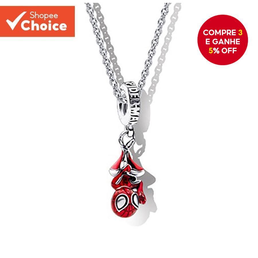 Colar Com Pingente Do Homem-Aranha Da Marvel Para Homens E Mulheres Joias De Colarinho Moda