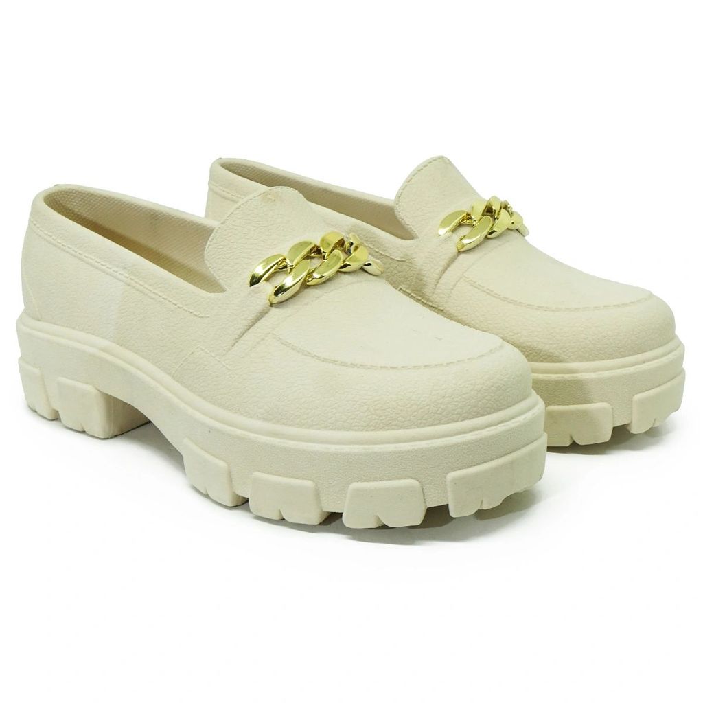 Mocassim Feminino Tratorado Casual Confortável Leve Elegante