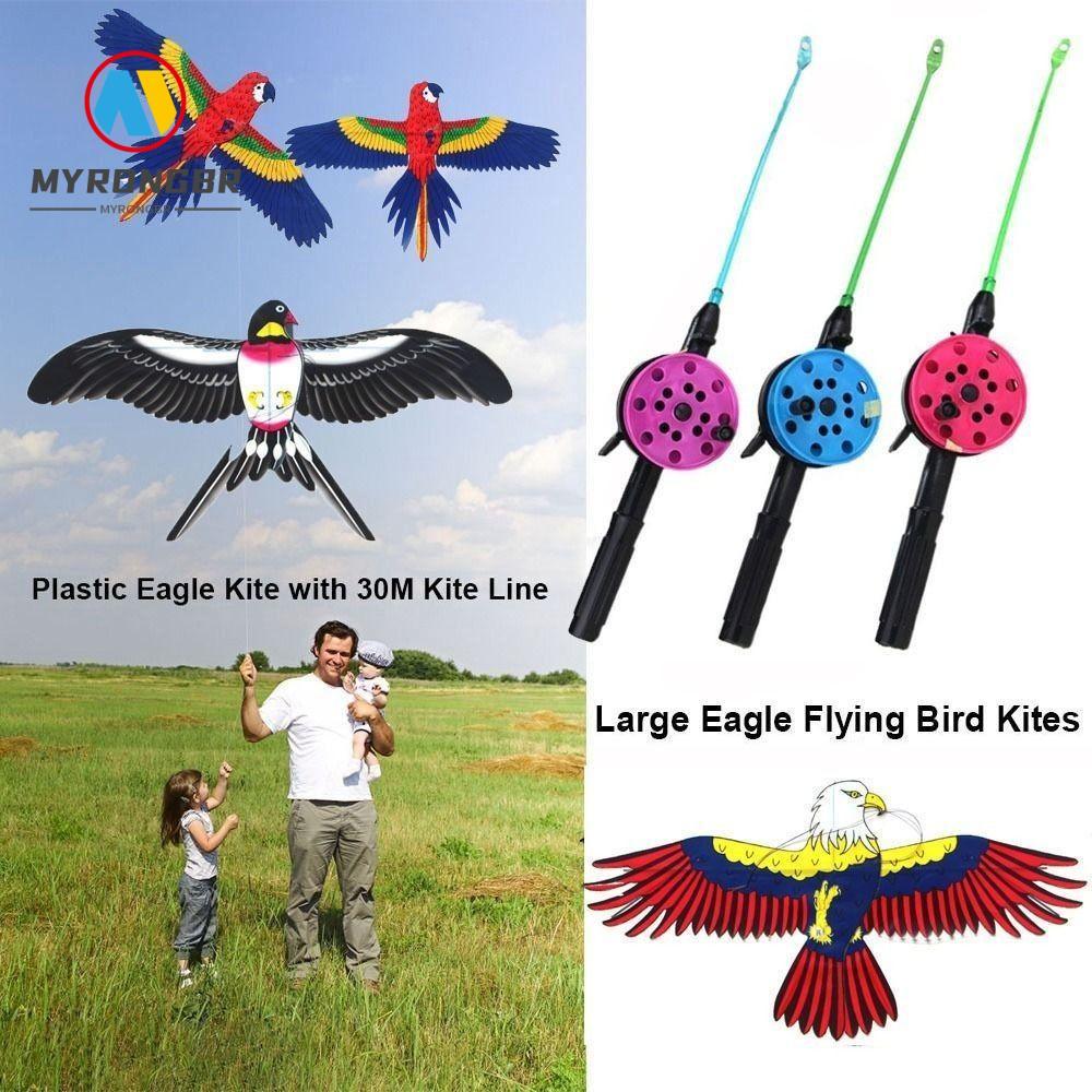 Kite De Águia De Plástico MYRONGBR , Com Caudas 50 Cm Pipas Grandes , Brinquedo DIY Para Crianças Pássaros Voadores