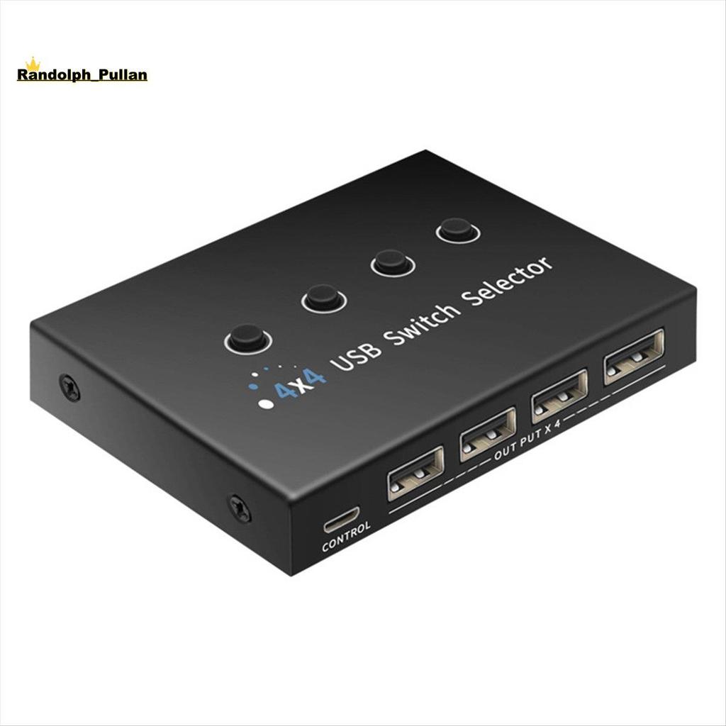 [Concessional H] 4 Em 4 Saídas KVM USB2.0 Switch Hub Adaptador USB2.0 Impressora Splitter Switcher Para PC Laptop Teclad