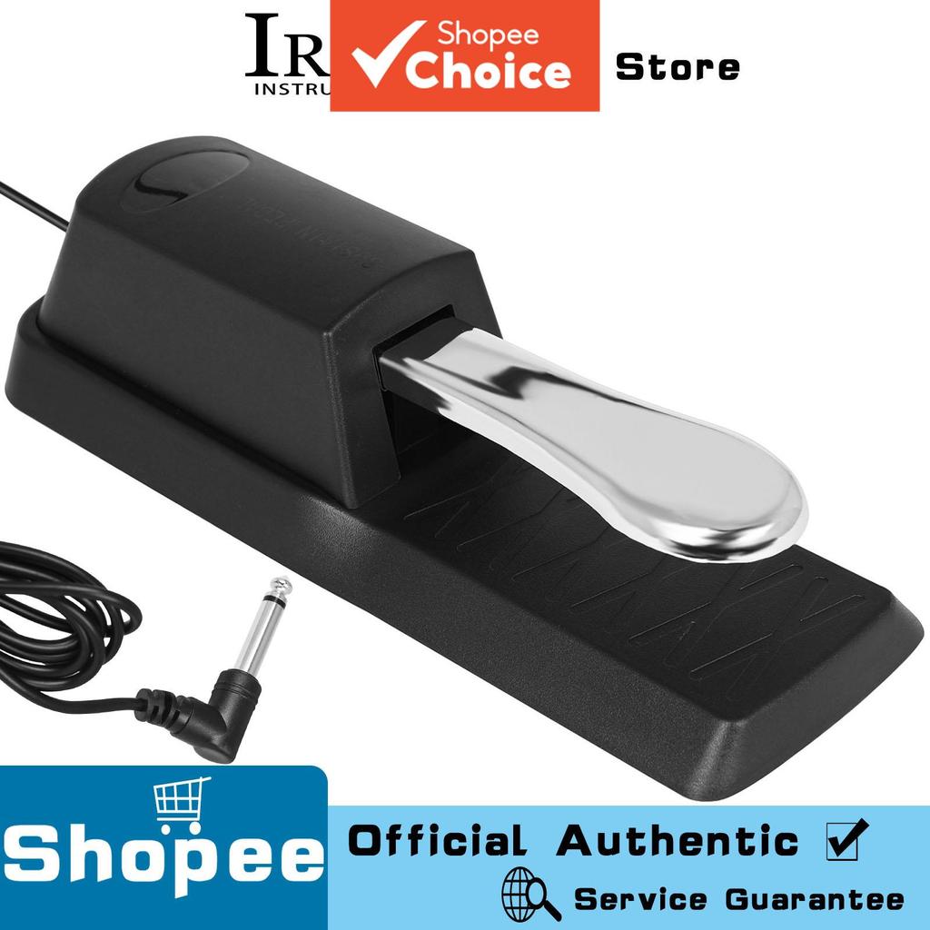 IRIN Sustain Pedal com chave de polaridade para teclado MIDI, sintetizador, piano digital, piano elétrico e instrumentos