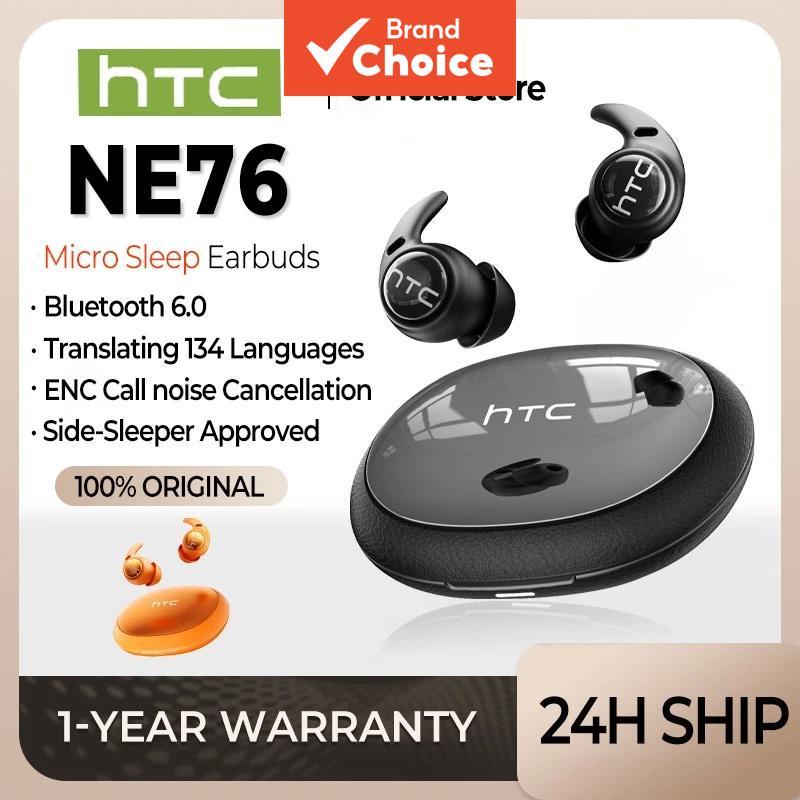 HTC NE76 Fones De Ouvido Para Dormir Inteligentes AI Tradução Em Tempo Real 135 Idiomas Bluetooth 6.0 Redução De Ruído H