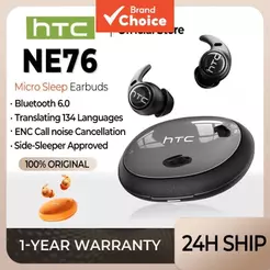 HTC NE76 Fones De Ouvido Para Dormir Inteligentes AI Tradução Em Tempo Real 135 Idiomas Bluetooth 6.0 Redução De Ruído H