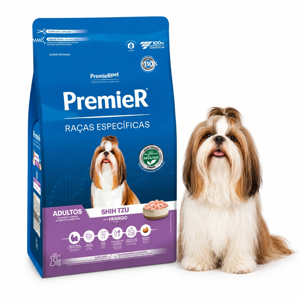 Cp Ração Premier Raças Específicas para Cães Adultos Shih Tzu 2,5KG