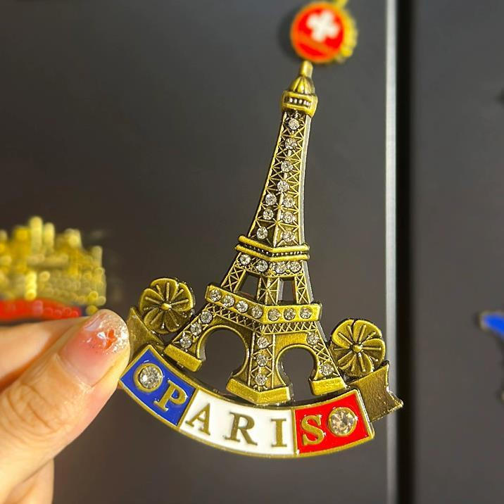 Ímã de Geladeira da Torre Eiffel de Paris, Famoso Modelo Arquitetônico Francês, Adesivo Magnético, Souvenir, Adesivo Mag