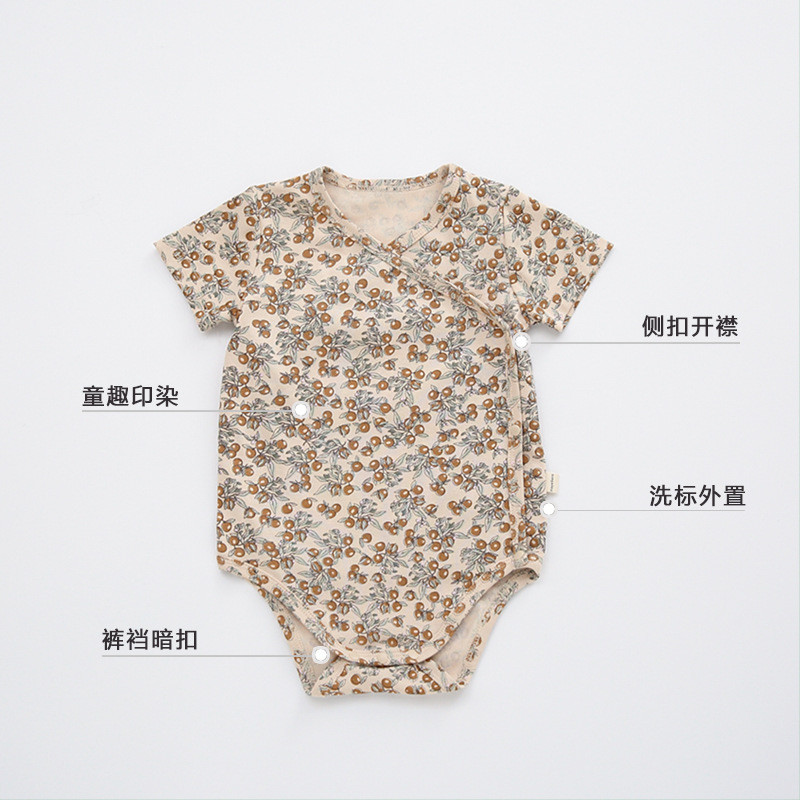 Macacão de bebê primavera verão macacão de bebê Bottoming roupa interior puro algodão pijamas macacão recém-nascido prim