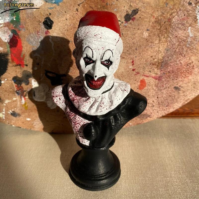 Terrificador Arte O Palhaço Figura Horror Interior/Exterior Jardim Estátua Decoração De Halloween Escultura De Resina Fe