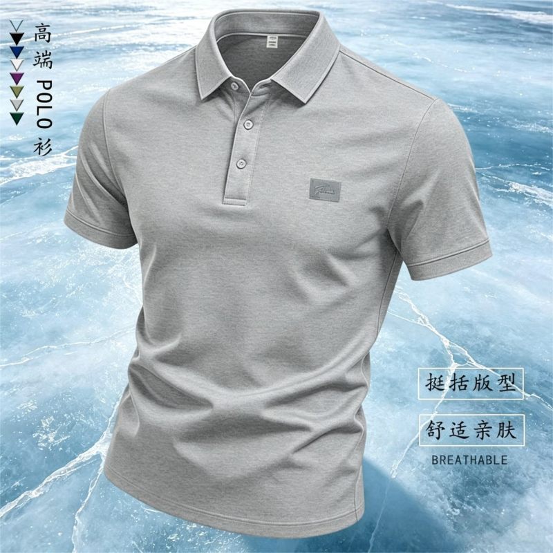 XS Plus Roupas Masculinas de Tamanho Pequeno 155 Pequena Cor Pura Camisa POLO Masculina Tamanho S Roupas de Verão Simple