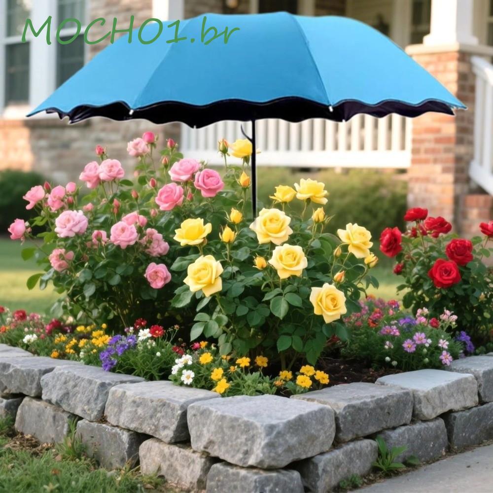 MOCHO1 Guarda-Chuva Para Plantas , 95 Cm Grande Pano À Prova De Intempéries Jardim , Protetor Solar De Estaca De Metal
