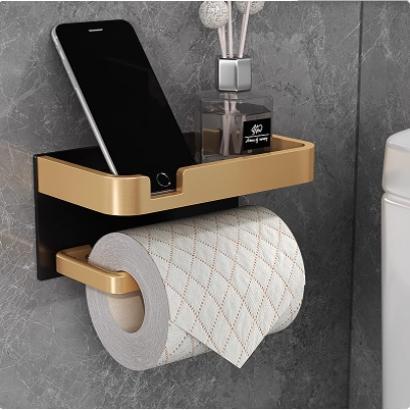 Suporte de rolo de papel higiênico de luxo leve suporte de toalha de papel higiênico sem perfuração suporte de papel hig