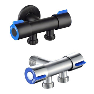Torneira Registro T Duas Saídas De Água Inox Válvula Duplo