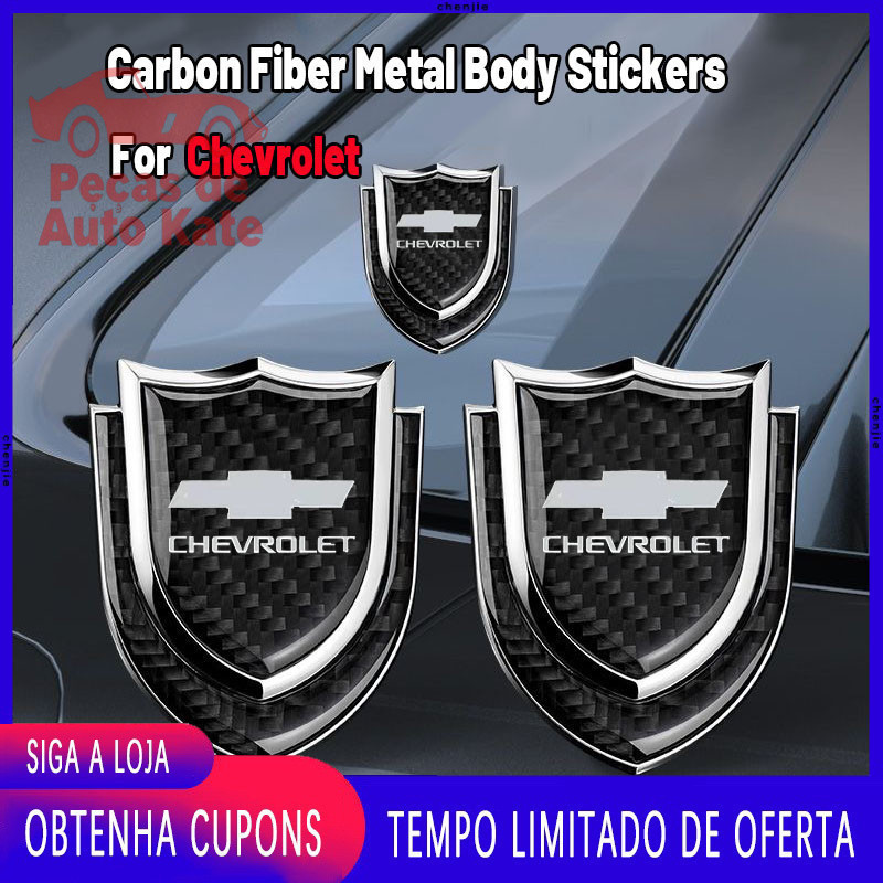[Promoção] Emblema Adesivo Cromado para Chevrolet para Porta e Carroceria do Carro com Proteção Contra Arranhões VFXX LF