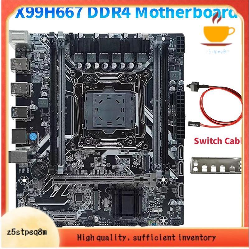 X99H667 DDR4 Placa-Mãe H81/B85 Chip LGA 2011-. 2 NVME Gigabit Ethernet X99 Para Jogos Suporta 4X DDR4 RAM