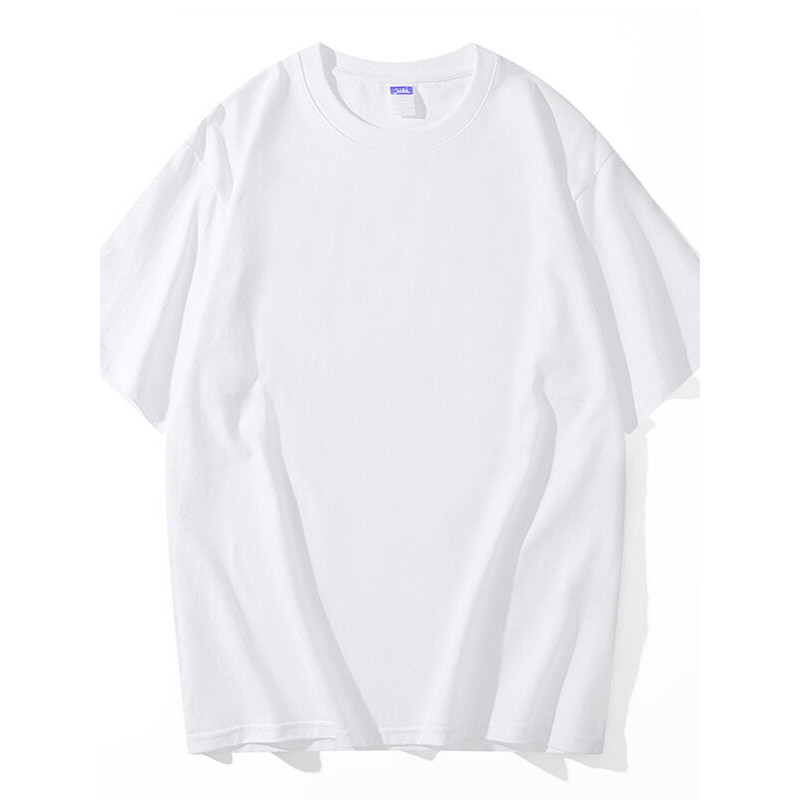 Pesado puro algodão cor sólida camiseta de manga curta das mulheres dos homens camisa de fundo branco camiseta interior 