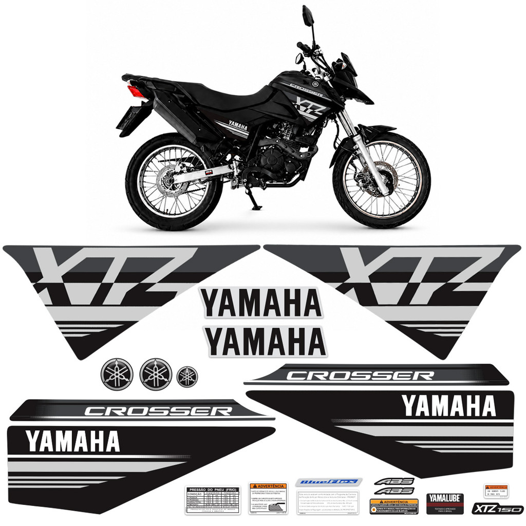 Kit Adesivos Para Yamaha Crosser Xtz 150 2021/2022 + Logos