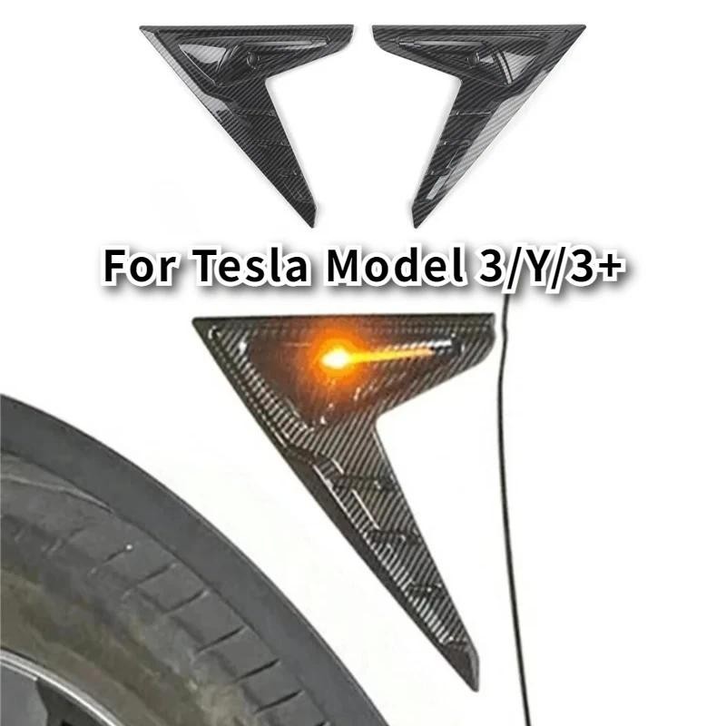 Capa De Câmera Lateral Para Tesla Model 3/Y/3 + 2025 Thunder Fender Flanks Wing Blade Painel Spoiler Protetora Acessório