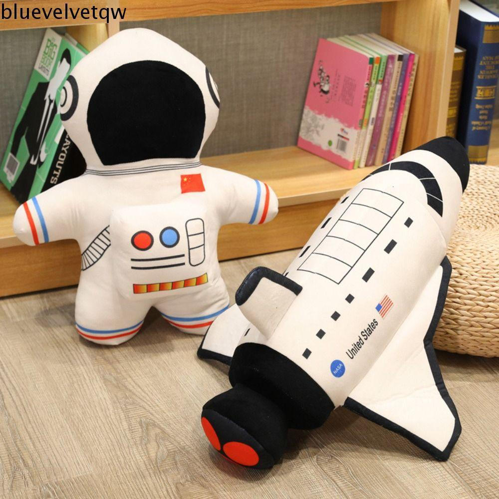 BLUEVELVETQW Astronauta Brinquedos De Pelúcia Nave Espacial Brinquedo Crianças Sofá Travesseiro Dos Desenhos Animados Es