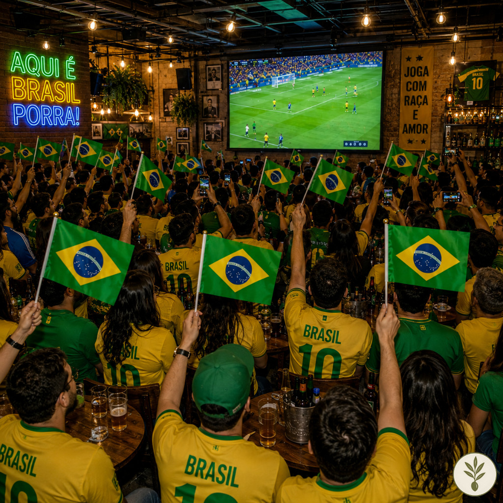 Kit 36 Bandeiras Com Haste Do Brasil De Mão Copa Do Mundo Bandeirinha Bandeirola Brasil Festa