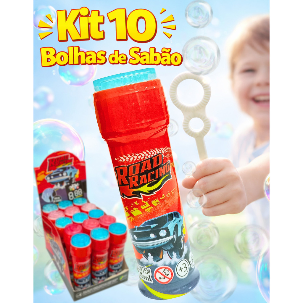 Kit 10 Bolha Sabão carros Lembrancinhas de aniversário infantil bolinha prenda sacolinha hot wheels