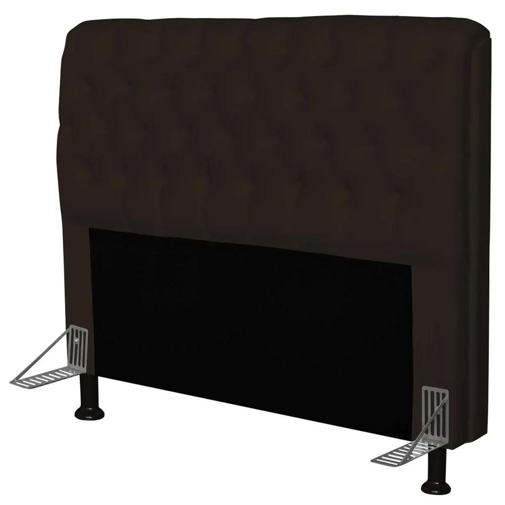 Cabeceira Paris Para Cama Box Casal 195cm Paris Corino Marrom - JS Móveis
