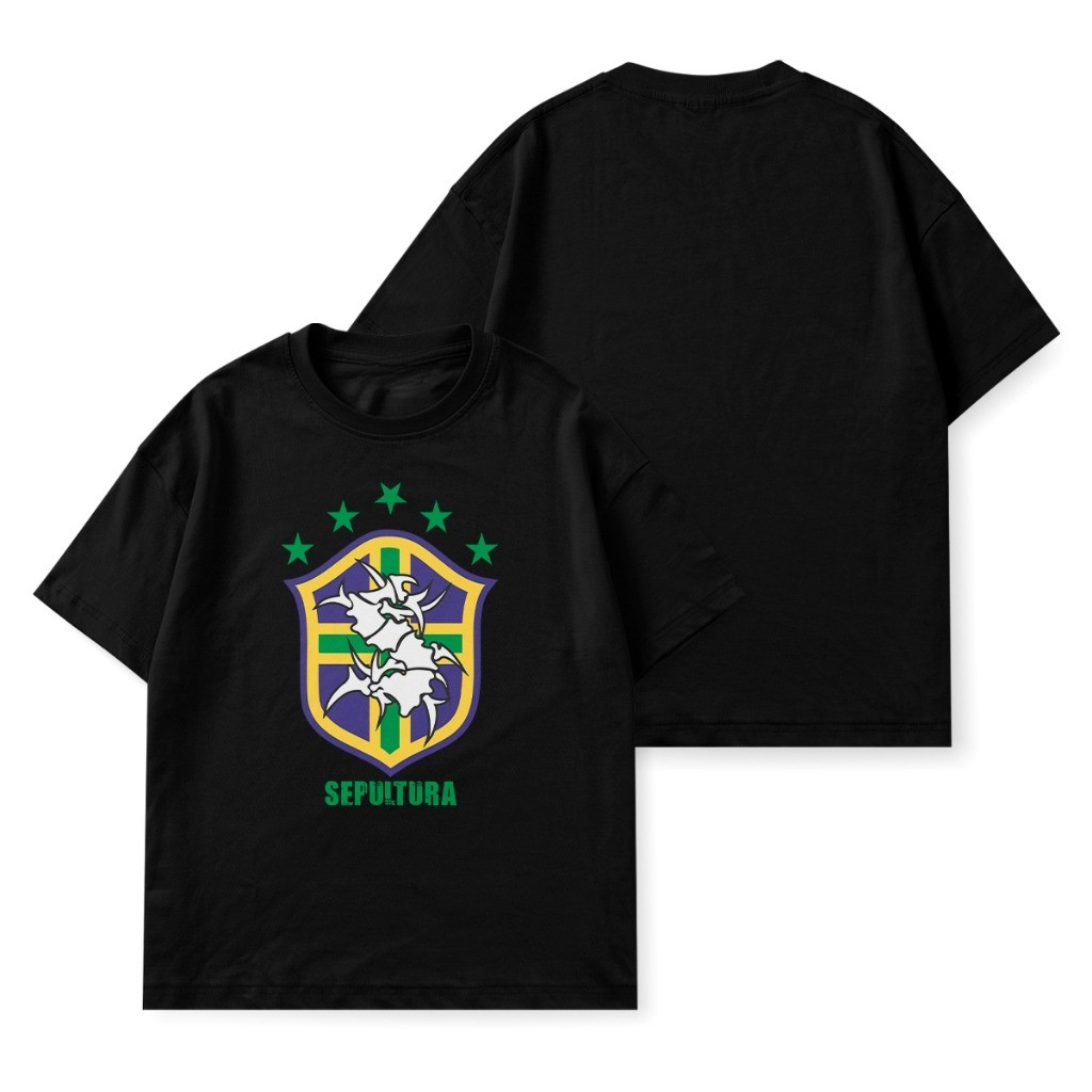 [Camiseta Premium em Algodão Puro]VU Camiseta Banda Sepultura Metal Extremo em 100% Algodão 30.1 Confortável e Macio