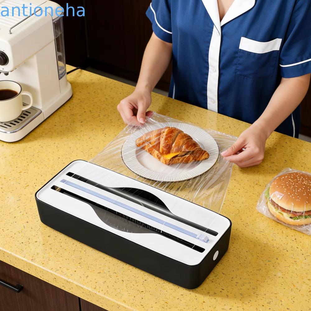 Dispensador De Envoltório De Alimentos Com Slot Duplo ANTIONEHA , Caixa Cortadora De Filme Plástico De Ranhura Dupla Mon