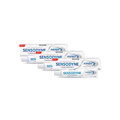 Kit 3 Creme Dental Sensodyne Branqueador Rápido Alívio 90g
