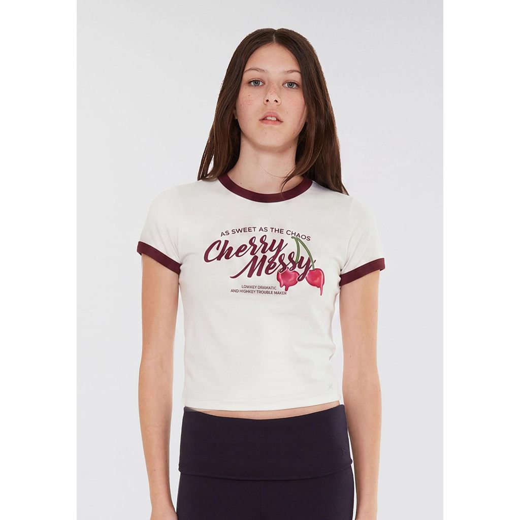 Camiseta Teen Com Estampa E Friso Contrastante Hering Teen