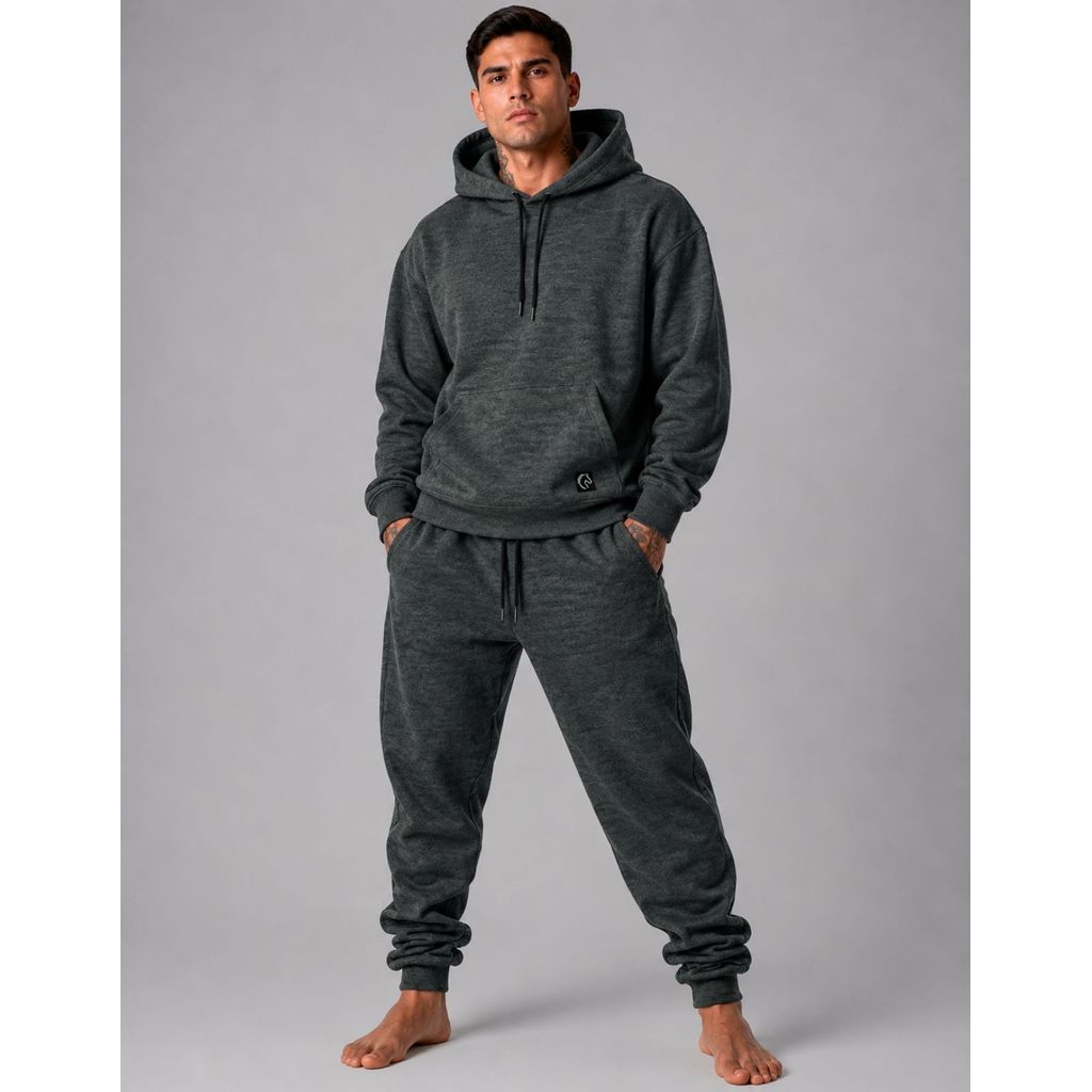 Agasalho Moletom Masculino Adulto Conjunto Casual Com Capuz E Calça Jogger