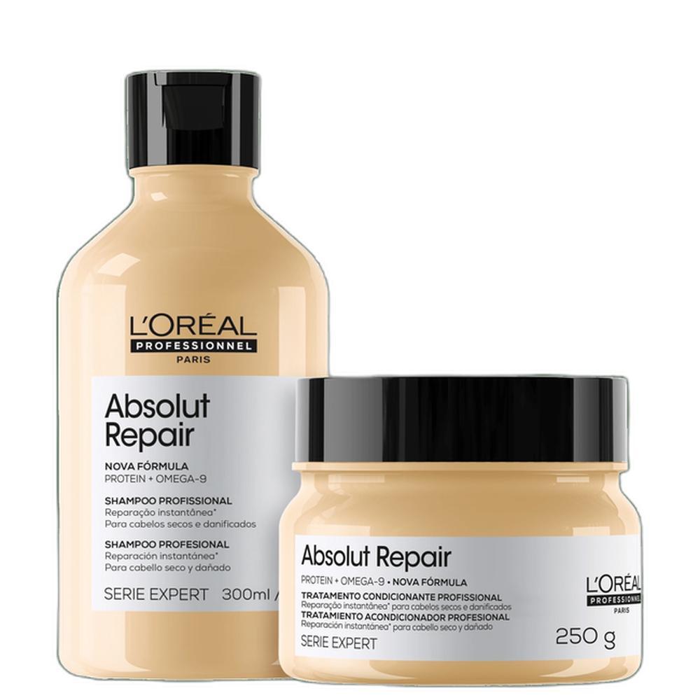 Kit L'Oréal Professionnel Serie Expert Absolut Repair Omega-9 + Protein Instant Resurfacing (2 Produtos)