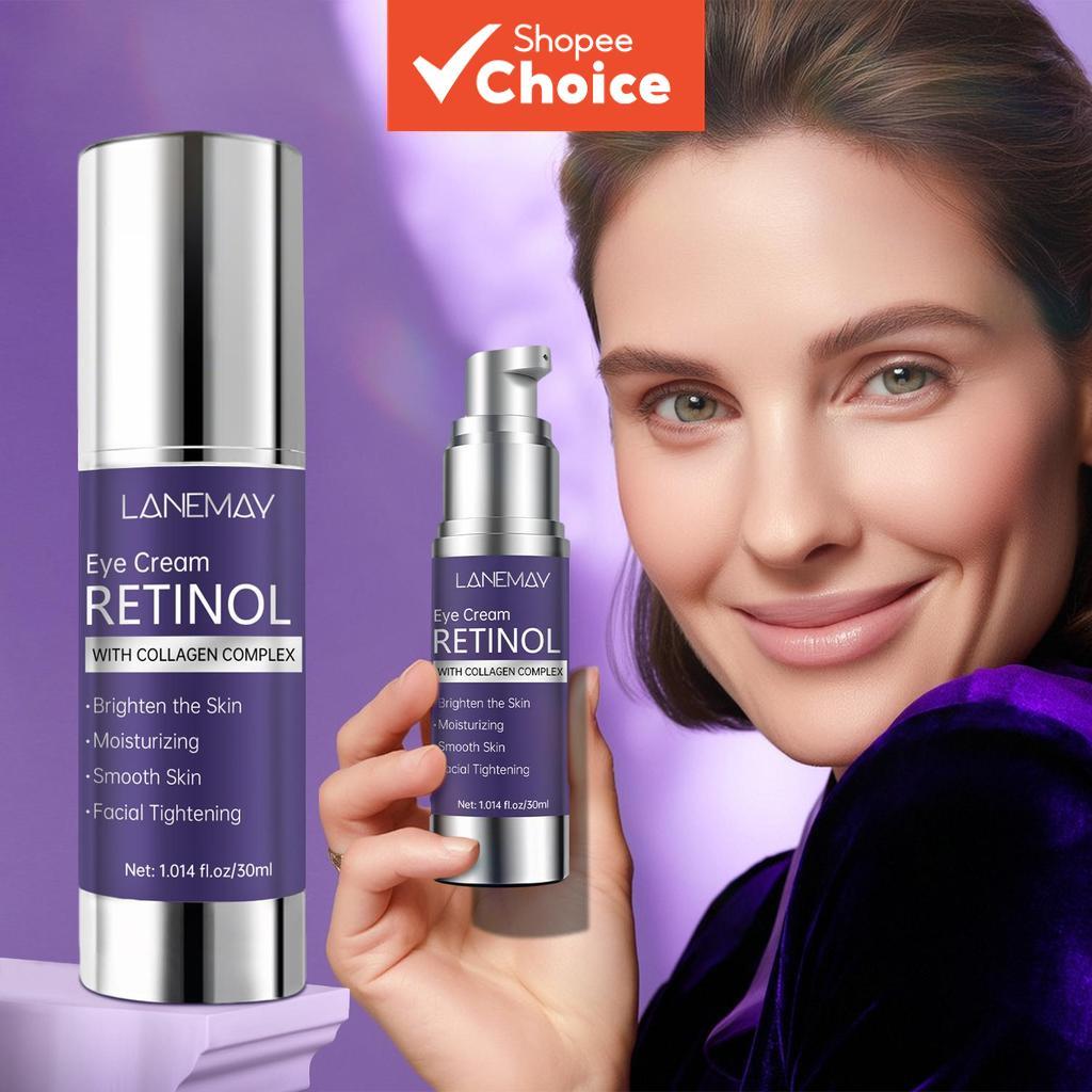 Creme de Olhos com Retinol & Colágeno e Cafeína – Ilumina, Hidrata, Suaviza a Pele, Ajuda a Melhorar a Firmeza, 30mL