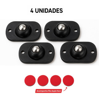 Rodinha Esfera Adesiva Transferidora 360° Para Móveis Caixa Lixeira Organizador