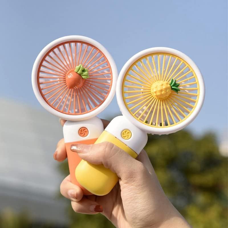 Mini Ventilador Portátil, Ventilador de Mão, Design Fofo de Frutas, Ventilador Pessoal de Mesa com Base Suporte para Tel