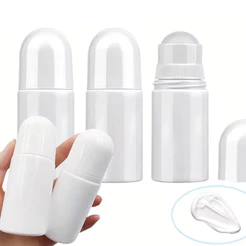 1-5 Pçs 30/50ml Plástico Branco Rolo Garrafa Vazia Garrafas Recarregáveis Para DIY Desodorante Óleo Essencial Perfume Lí