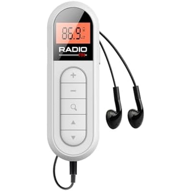 Recarregue Rádio Portátil Com Ajuste Digital : " < LCD > Tela Re Melhor Recepção Jogging Gym Camp Sting Ear Jack Clip
