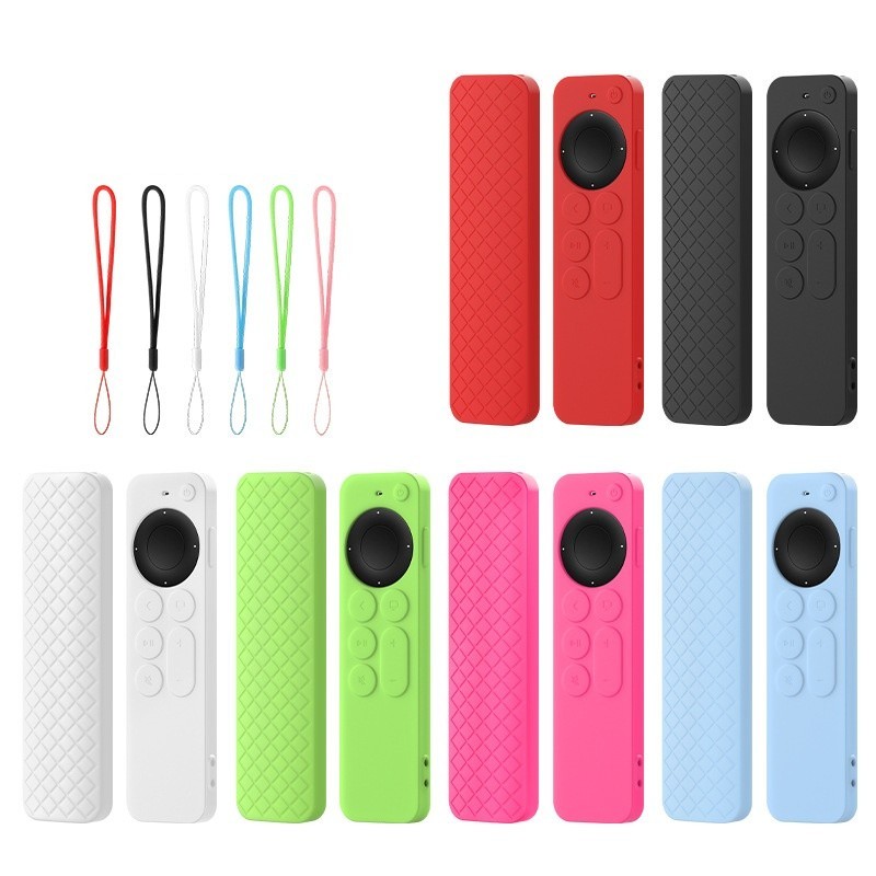 Capa De Silicone Macio De Cor Sólida Compatível Com Apple TV 6/7 Smart Controle Remoto Protetora À Prova De Choque