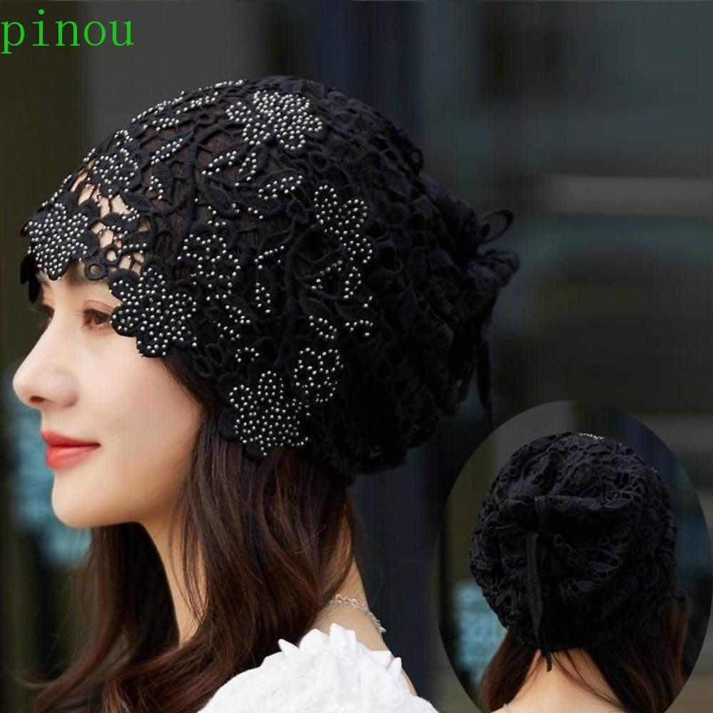 Chapéu De Malha Oca De Crochê PINOU , Gorros De Flor De Camada Única , Boné Fino Feito À Mão De Dupla Utilização Ao Ar L