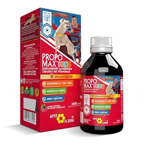 Propomax Kids Apis Flora Própolis Gotas Vitamina D B6 B12 Imunidade 30ml Frutas Vermelhas