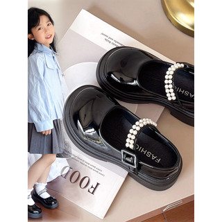 2025 Novo Estilo Estudantes do Ensino Fundamental Preto Pequeno Sapatos de Couro Feminino Uniforme Escolar Coro Sapatos 