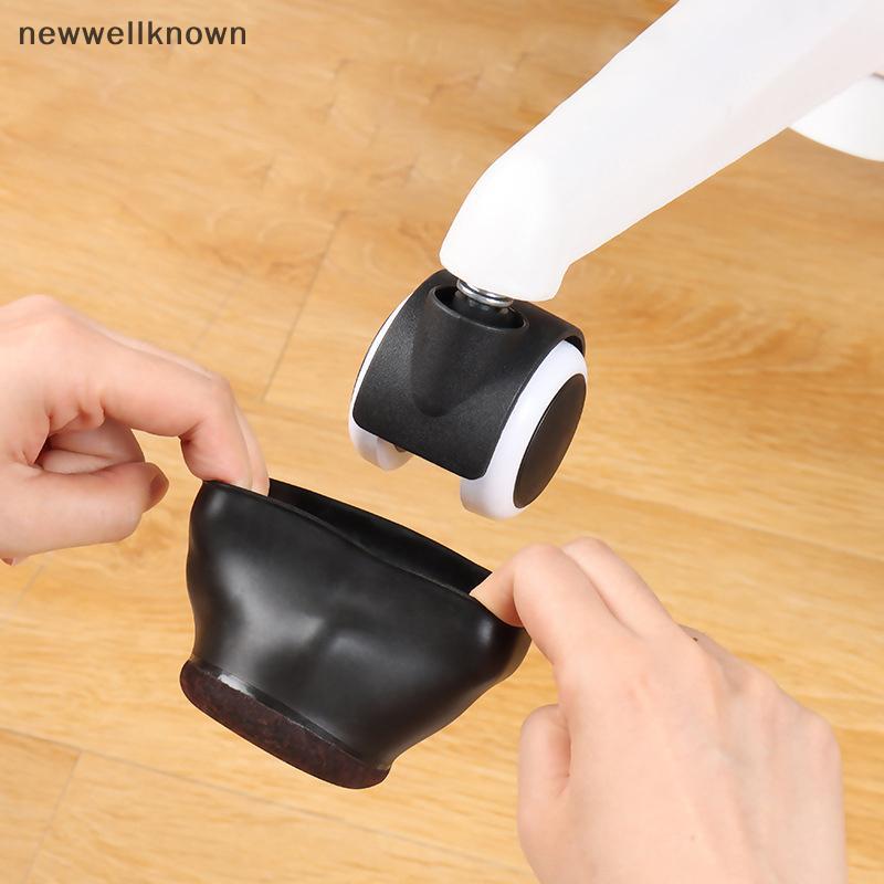 [newwellknown] Rolhas De Roda De Cadeira De Escritório Para Cama De Borracha-Almofadas De Feltro Evitam Arranhões No Chã