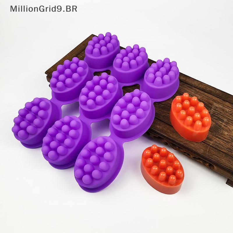 Moinho 3d Silicone Sabão Molde Massagem Forma Para Terapia Fazendo Ferramenta Oval Spa Artesanato Acessórios BR
