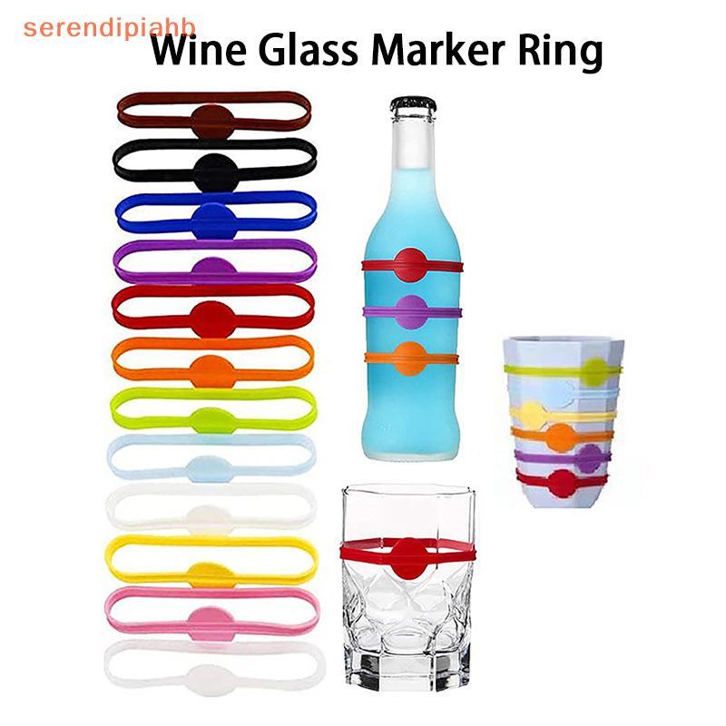[serendipiahb] 1 Conjunto De Marcadores Para Bebidas , Etiquetas Copos De Vinho , Amuletos Pequenos Tinto