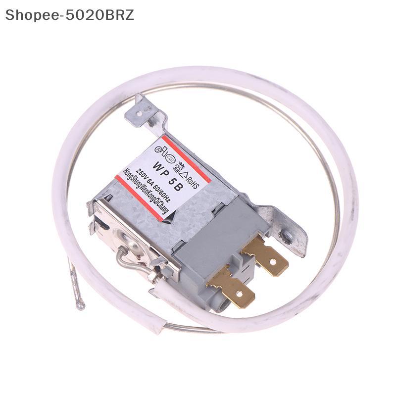 [THEBR] WP5B 2Pin Termostato De Refrigeração Para Geladeira AC 250V 6A 50/60Hz Acessórios Cabo De Metal De 50 Cm [BR]